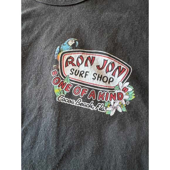 Vintage Ron Jon Surf Shop USA Made Single Stitched Faded Black XL Tank Top - Picture 5 of 8